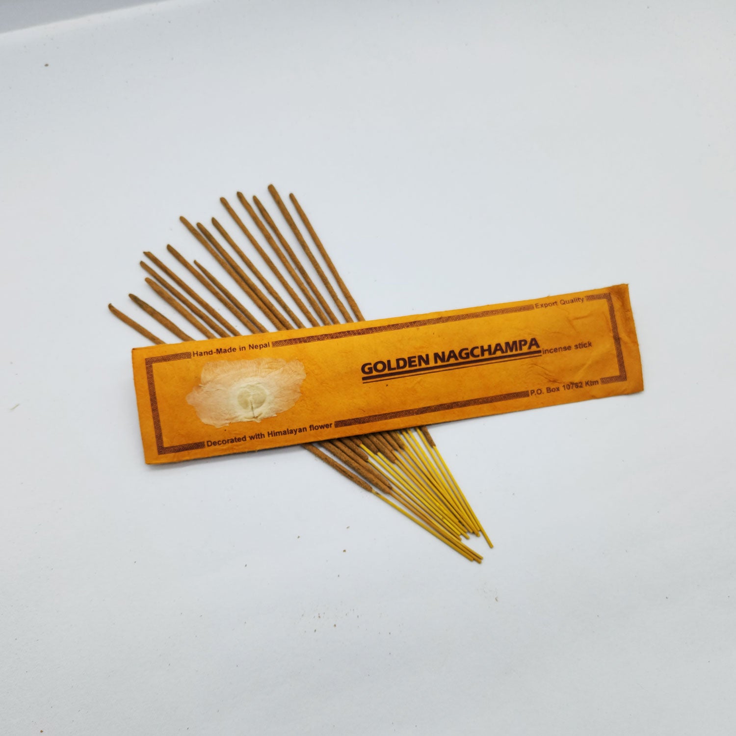 Golden Nagchampa Flora Incense Sticks – Rich & Soothing Aroma